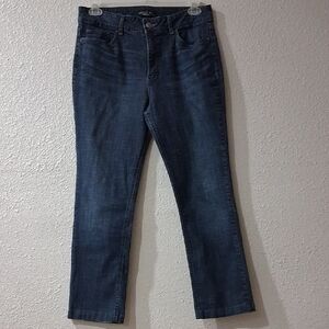 Riders by Lee Mid Rise Straight Leg Blue Jeans, Ladies Size 14M